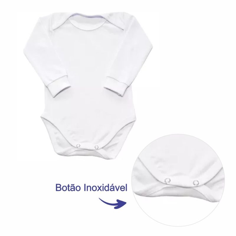 Body Manga Comprida Branco - Tam. P