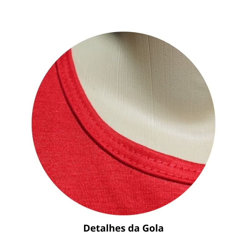 Camisa 100% Poliéster Babylook Vermelho - Verzzolo
