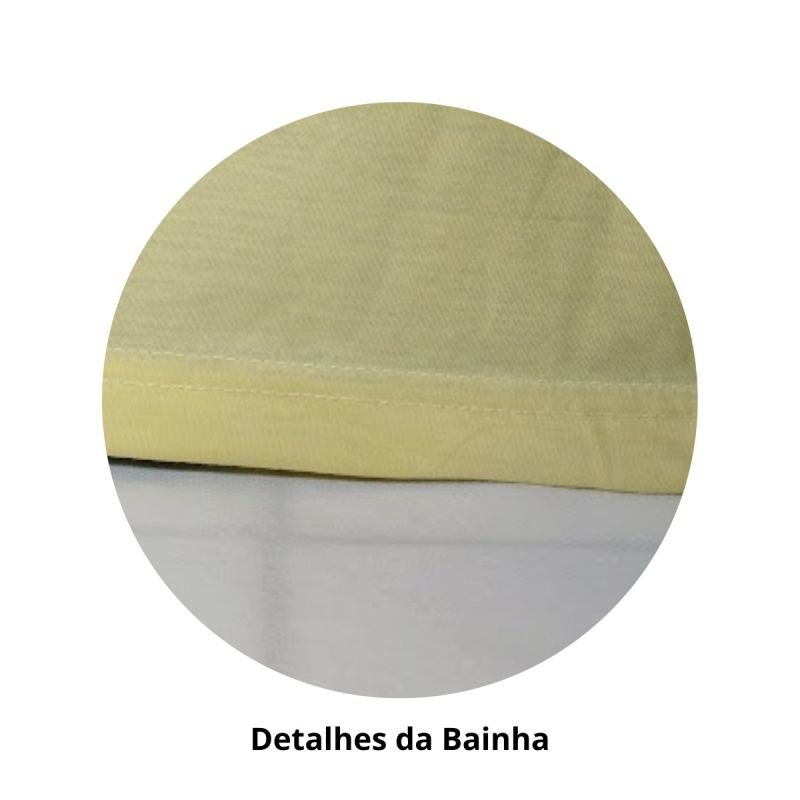 Camisa 100% Poliéster Gola Redonda Amarelo Bebê - Verzzolo