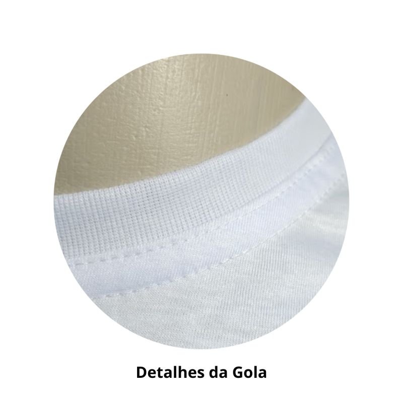 Camisa 100% Poliéster Gola Redonda Branca - Verzzolo