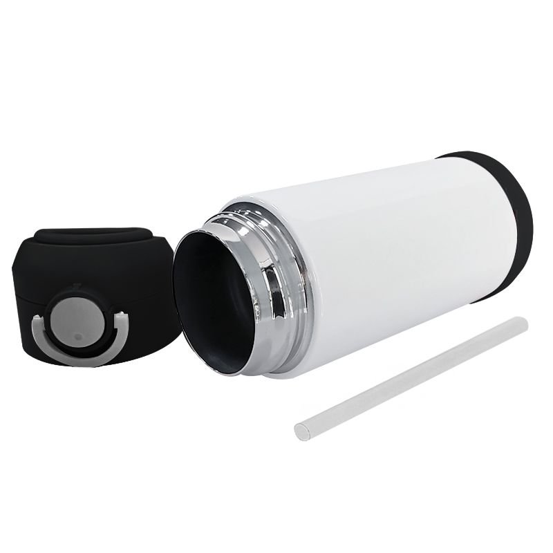 Garrafa Térmica Aço Inox 350ml Tampa com Trava JKB - Preto