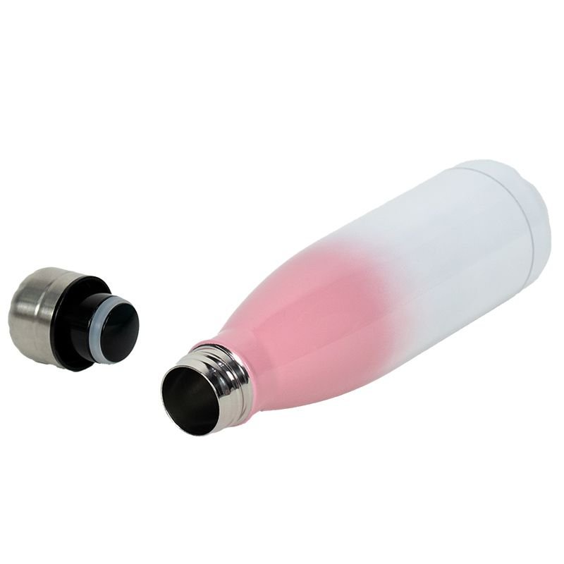 Garrafa Térmica Aço Inox Bicolor 500ml JKB - Rosa