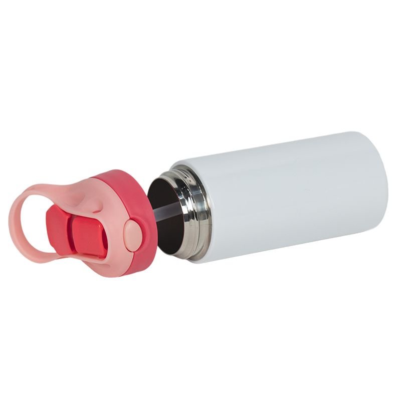 Garrafa Térmica Infantil de Aço Inox Tampa Rosa Pink Rosa Claro 350ml