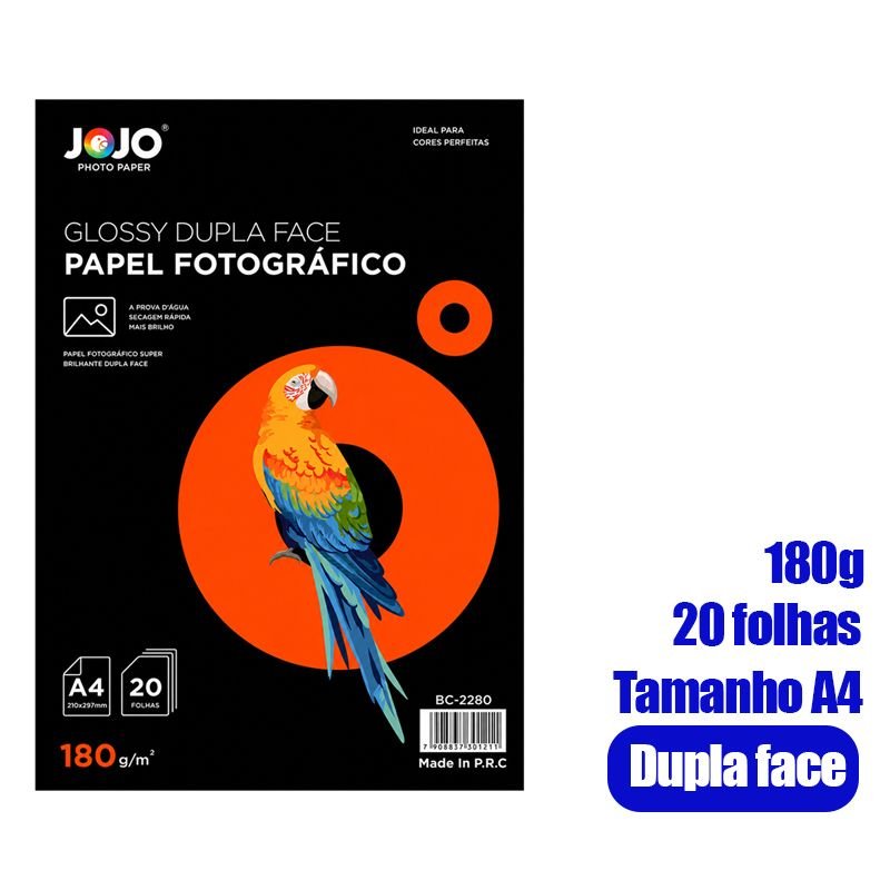 Papel Fotográfico Dupla Face - 180g Glossy - JOJO