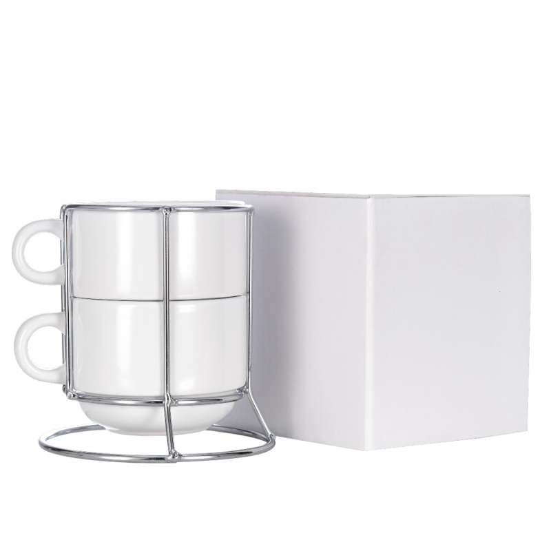 Torre metal com 2 xícaras 150ml